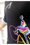 Black Girl Patterned Cotton Comfortable Fit Girls' T-shirt - 3
