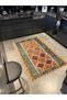 Triangle in Frame Colorful Geometric Modern Patterned Woven Base and Decorative Carpet Miravip82 - 3