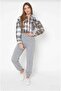 Gray Three Thread Raised Thick Rise Waist Cuff Elastic Jogger Sweatpants