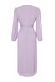 Lilac Belted A-Line Pleated Maxi Lined Chiffon Woven Dress TWOAW24EL00471 - 8