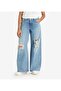 LE LOW SUPER BOOT Women's / Girls Blue Jeans