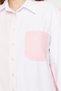 TWOSS Oversized Wide Fit Color Blocked Woven Shirt - Pink - TWOSS24GO00136 - 5