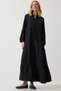 Women's Black V-Neck Long Ayrobin Dress DD01315