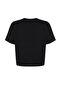 Siyah Kalp Aksesuar Detaylı Oversize/Bol Kesim %100 Pamuk Örme T-shirt TBBSS24BF00008 - 8