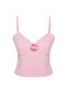 Rose Detailed Pink Crop Bustier - TPRSS24BS00032 - 7