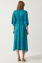 Women's Blue Green Deep V-Neck Summer Long Viscose Dress CI00081 - 7
