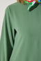 Women's Green Flowing Tunic Palazzo Knitted Set TO00133 - 4