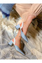 RELA DARK BLUE SILVERY WHITE DETAILED HEELED SANDALS SHOES - 6