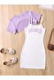 Children's Los Angeles Printed Dress & Crop T-shirt Combination