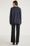Karıus Women's Regular Fit 100% Organic Cotton Fleece Lined Round Neck Navy Blue Sweatshirt - 6