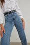 Jessi Blue Snow Wash Extra High Waist Lycra Wide Leg Palazzo Jean Trousers - 4