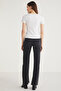 Maude Women's Corduroy Look Regular Fit Round Neck Half Sleeve White Body - 5