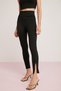 Olga Women's Thick Textured, Body-Fitting, Elastic Waist, High Waist, Elastic Leg, Black Leggings - 3