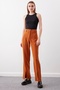 High Waist Trousers with Slit Detail - 4