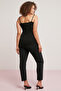 Mındy Women's 100% Cotton Body Wrap Round Neck Thin Strap Sleeveless Black Body - 6