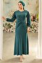 Danla Glittered Evening Dress 833 - Khaki