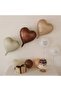 Retro Beige, Cream and Caramel Heart Balloon Foil 3 Pieces