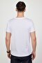Men's Slim Fit Slim Fit 100% Cotton Soft Texture Printed White Crew Neck T-Shirt - 4