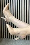 Casual Women's Pointed Toe Plain Patternless Thin Open Back Heeled Zara Model Evening Dress Shoes 101B - 7