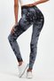 Women's Seamless Gathering Tie-Dye Leggings / Push-Up Sports Leggings - 7