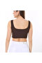 Women's Thick Strap Corded Crop Tank Top Bustier - 2