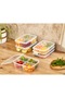 1000 ml - 20 Pieces 4 Compartments Frozen Dinner Food Meat and Vegetable Storage Container - 4