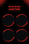 Decorative Red Wheel Strip Sticker Wheel Sticker Set for Motor (8 Pieces Wheel Strip) - 2