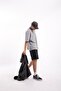Flaw Atelier Basic Navy Blue Striped Gray Oversize T-Shirt - 7