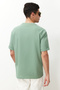 Basic Mint Relaxed/Rahat Kesim Dokulu Waffle Cepli Etiketli Kısa Kol T-Shirt TMNSS23TS00077 - 2