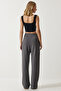 Women's Gray Lycra Comfortable Palazzo Knitted Trousers RV00175 - 5