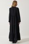 Women's Black V-Neck Long Ayrobin Dress DD01315 - 7