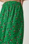 Women's Green Floral Flounce Viscose Skirt DD01312 - 4