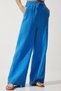 Women's Blue Muslin Palazzo Pants MX00160 - 4