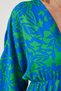 Women's Blue Green Deep V-Neck Summer Long Viscose Dress CI00081 - 6