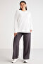 Barborabb Women's Relaxed Soft Comfort Fit White Plus Size Sweatshirt with Fleece Inside - 4