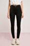 Darla Women's Thick Textured Full Fitting on the Body Long Viscose Black Tights