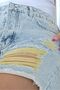 Lined High-Waist Waisted Ripped Jeans Shorts - 7