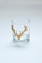 Deer Figured Whiskey Glass Single / Gold Deer Figured Glass - 2