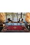 Cross Diamond Red Colored Traditional Woven Base and Decorative Carpet Miravip115 - 4