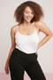 Mındy Women's 100% Cotton Body Wrap Round Neck Thin Strap Sleeveless White Large Size Body - 3