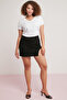 Loren Women's Cotton Regular Fit V-Neck Short Sleeve White Large Size Body - 2