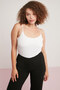 Mındy Women's 100% Cotton Body Wrap Round Neck Thin Strap Sleeveless White Large Size Body