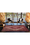 Red Baklava Flowing Motif Floral Colorful Traditional Woven Base and Decorative Carpet Miravip112 - 4