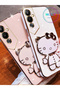 Luxury Silicone Case for Tecno Pova 4 Pro with Black Hello Kitty Stand Gold Detail - 4