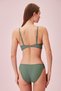 Side Pleated Textured Bikini Bottom - 4