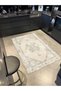 Beige Themed Traditional Motif Patterned Vintage Decorative Carpet 4601 - 3