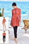3 Different Shapes Wearable Lycra Full Covered Hijab Swimsuit Robb 4460 Cinnamon