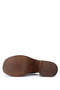 Women's Genuine Leather Beige Suede Heeled Slippers - 5