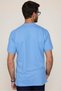 Men's Slim Fit Slim Fit 100% Cotton Plain Pique Blue Polo Collar T-Shirt - 5