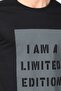 Men's Slim Fit Slim Fit 100% Cotton Soft Texture Printed Black Crew Neck T-Shirt - 3